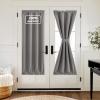 imageNICEETOWN 100 Blackout Door Curtain Light Green Linen Blended Privacy French Short Door Curtain for Patio Sidelight Shade for Glass 25 x 40 inches 1 PanelDark Grey