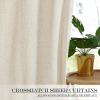 imageNICEETOWN 100 Blackout Door Curtain Light Green Linen Blended Privacy French Short Door Curtain for Patio Sidelight Shade for Glass 25 x 40 inches 1 PanelNatural Beige