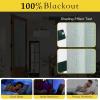 imageNICETOWN Linen Curtain for French Door  100 Blackout Self Adhesive Window Curtain Thermal Insulated Privacy Door Blinds for Sidelight Curtains 26 x 64 inch Long Skylark Blue 1 PCSeafoam Green