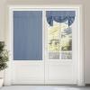 imageNICETOWN Linen Curtain for French Door  100 Blackout Self Adhesive Window Curtain Thermal Insulated Privacy Door Blinds for Sidelight Curtains 26 x 64 inch Long Skylark Blue 1 PCStone Blue
