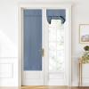 imageNICETOWN Linen Curtain for French Door  100 Blackout Self Adhesive Window Curtain Thermal Insulated Privacy Door Blinds for Sidelight Curtains 26 x 64 inch Long Skylark Blue 1 PCStone Blue
