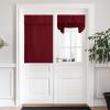 imageNICETOWN Linen Curtain for French Door  100 Blackout Self Adhesive Window Curtain Thermal Insulated Privacy Door Blinds for Sidelight Curtains 26 x 64 inch Long Skylark Blue 1 PCBurgundy Red