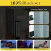 imageNICETOWN Linen Curtain for French Door  100 Blackout Self Adhesive Window Curtain Thermal Insulated Privacy Door Blinds for Sidelight Curtains 26 x 64 inch Long Skylark Blue 1 PCSkylark Blue