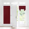 imageNICETOWN Linen Curtain for French Door  100 Blackout Self Adhesive Window Curtain Thermal Insulated Privacy Door Blinds for Sidelight Curtains 26 x 64 inch Long Skylark Blue 1 PCBurgundy Red