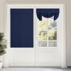 imageNICETOWN Linen Curtain for French Door  100 Blackout Self Adhesive Window Curtain Thermal Insulated Privacy Door Blinds for Sidelight Curtains 26 x 64 inch Long Skylark Blue 1 PCNavy