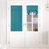 imageNICETOWN Linen Curtain for French Door  100 Blackout Self Adhesive Window Curtain Thermal Insulated Privacy Door Blinds for Sidelight Curtains 26 x 64 inch Long Skylark Blue 1 PCPeacock Teal