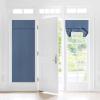 imageNICETOWN Linen Curtain for French Door  100 Blackout Self Adhesive Window Curtain Thermal Insulated Privacy Door Blinds for Sidelight Curtains 26 x 64 inch Long Skylark Blue 1 PCStone Blue