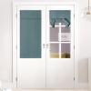 imageNICETOWN Linen Curtain for French Door  100 Blackout Self Adhesive Window Curtain Thermal Insulated Privacy Door Blinds for Sidelight Curtains 26 x 64 inch Long Skylark Blue 1 PCGreyish Blue