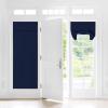 imageNICETOWN Linen Curtain for French Door  100 Blackout Self Adhesive Window Curtain Thermal Insulated Privacy Door Blinds for Sidelight Curtains 26 x 64 inch Long Skylark Blue 1 PCNavy