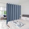 imageNICETOWN Wall Dividers for Rooms Sound Barrier Room Divider Curtain Screen Partition Function Thermal Blackout Patio Door Panel Sliding Door Insulated Curtain Dark Mallard 83ft Wide x 8ft LongStone Blue