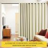 imageNICETOWN Wall Dividers for Rooms Sound Barrier Room Divider Curtain Screen Partition Function Thermal Blackout Patio Door Panel Sliding Door Insulated Curtain Dark Mallard 83ft Wide x 8ft LongBeige