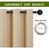 imageNICETOWN Wall Dividers for Rooms Sound Barrier Room Divider Curtain Screen Partition Function Thermal Blackout Patio Door Panel Sliding Door Insulated Curtain Dark Mallard 83ft Wide x 8ft LongBiscotti Beige