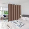 imageNICETOWN Wall Dividers for Rooms Sound Barrier Room Divider Curtain Screen Partition Function Thermal Blackout Patio Door Panel Sliding Door Insulated Curtain Dark Mallard 83ft Wide x 8ft LongCappuccino