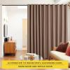 imageNICETOWN Wall Dividers for Rooms Sound Barrier Room Divider Curtain Screen Partition Function Thermal Blackout Patio Door Panel Sliding Door Insulated Curtain Dark Mallard 83ft Wide x 8ft LongCappuccino