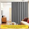 imageNICETOWN Wall Dividers for Rooms Sound Barrier Room Divider Curtain Screen Partition Function Thermal Blackout Patio Door Panel Sliding Door Insulated Curtain Dark Mallard 83ft Wide x 8ft LongSilver Grey