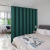 imageNICETOWN Wall Dividers for Rooms Sound Barrier Room Divider Curtain Screen Partition Function Thermal Blackout Patio Door Panel Sliding Door Insulated Curtain Dark Mallard 83ft Wide x 8ft LongHunter Green
