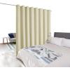 imageNICETOWN Wall Dividers for Rooms Sound Barrier Room Divider Curtain Screen Partition Function Thermal Blackout Patio Door Panel Sliding Door Insulated Curtain Dark Mallard 83ft Wide x 8ft LongBeige