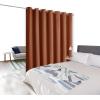 imageNICETOWN Wall Dividers for Rooms Sound Barrier Room Divider Curtain Screen Partition Function Thermal Blackout Patio Door Panel Sliding Door Insulated Curtain Dark Mallard 83ft Wide x 8ft LongBurnt Orange