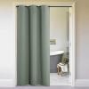 imageNICETOWN Wall Dividers for Rooms Sound Barrier Room Divider Curtain Screen Partition Function Thermal Blackout Patio Door Panel Sliding Door Insulated Curtain Dark Mallard 83ft Wide x 8ft LongGreyish Green