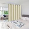 imageNICETOWN Wall Dividers for Rooms Sound Barrier Room Divider Curtain Screen Partition Function Thermal Blackout Patio Door Panel Sliding Door Insulated Curtain Dark Mallard 83ft Wide x 8ft LongBeige
