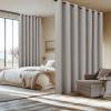 imageNICETOWN Wall Dividers for Rooms Sound Barrier Room Divider Curtain Screen Partition Function Thermal Blackout Patio Door Panel Sliding Door Insulated Curtain Dark Mallard 83ft Wide x 8ft LongLight Grey