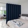 imageNICETOWN Wall Dividers for Rooms Sound Barrier Room Divider Curtain Screen Partition Function Thermal Blackout Patio Door Panel Sliding Door Insulated Curtain Dark Mallard 83ft Wide x 8ft LongNavy