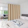 imageNICETOWN Wall Dividers for Rooms Sound Barrier Room Divider Curtain Screen Partition Function Thermal Blackout Patio Door Panel Sliding Door Insulated Curtain Dark Mallard 83ft Wide x 8ft LongBiscotti Beige