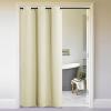 imageNICETOWN Wall Dividers for Rooms Sound Barrier Room Divider Curtain Screen Partition Function Thermal Blackout Patio Door Panel Sliding Door Insulated Curtain Dark Mallard 83ft Wide x 8ft LongBeige