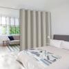 imageNICETOWN Wall Dividers for Rooms Sound Barrier Room Divider Curtain Screen Partition Function Thermal Blackout Patio Door Panel Sliding Door Insulated Curtain Dark Mallard 83ft Wide x 8ft LongNatural