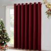 imageNICETOWN Wall Dividers for Rooms Sound Barrier Room Divider Curtain Screen Partition Function Thermal Blackout Patio Door Panel Sliding Door Insulated Curtain Dark Mallard 83ft Wide x 8ft LongBurgundy Red