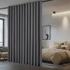 imageNICETOWN Wall Dividers for Rooms Sound Barrier Room Divider Curtain Screen Partition Function Thermal Blackout Patio Door Panel Sliding Door Insulated Curtain Dark Mallard 83ft Wide x 8ft LongGrey
