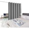 imageNICETOWN Wall Dividers for Rooms Sound Barrier Room Divider Curtain Screen Partition Function Thermal Blackout Patio Door Panel Sliding Door Insulated Curtain Dark Mallard 83ft Wide x 8ft LongSilver Grey