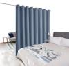 imageNICETOWN Wall Dividers for Rooms Sound Barrier Room Divider Curtain Screen Partition Function Thermal Blackout Patio Door Panel Sliding Door Insulated Curtain Dark Mallard 83ft Wide x 8ft LongStone Blue