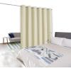 imageNICETOWN Wall Dividers for Rooms Sound Barrier Room Divider Curtain Screen Partition Function Thermal Blackout Patio Door Panel Sliding Door Insulated Curtain Dark Mallard 83ft Wide x 8ft LongBeige
