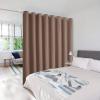 imageNICETOWN Wall Dividers for Rooms Sound Barrier Room Divider Curtain Screen Partition Function Thermal Blackout Patio Door Panel Sliding Door Insulated Curtain Dark Mallard 83ft Wide x 8ft LongCappuccino