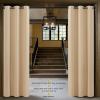 imageNICETOWN Wall Dividers for Rooms Sound Barrier Room Divider Curtain Screen Partition Function Thermal Blackout Patio Door Panel Sliding Door Insulated Curtain Dark Mallard 83ft Wide x 8ft LongBiscotti Beige