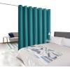 imageNICETOWN Wall Dividers for Rooms Sound Barrier Room Divider Curtain Screen Partition Function Thermal Blackout Patio Door Panel Sliding Door Insulated Curtain Dark Mallard 83ft Wide x 8ft LongPeacock Blue
