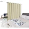 imageNICETOWN Wall Dividers for Rooms Sound Barrier Room Divider Curtain Screen Partition Function Thermal Blackout Patio Door Panel Sliding Door Insulated Curtain Dark Mallard 83ft Wide x 8ft LongBeige