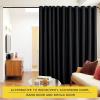 imageNICETOWN Wall Dividers for Rooms Sound Barrier Room Divider Curtain Screen Partition Function Thermal Blackout Patio Door Panel Sliding Door Insulated Curtain Dark Mallard 83ft Wide x 8ft LongBlack