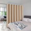 imageNICETOWN Wall Dividers for Rooms Sound Barrier Room Divider Curtain Screen Partition Function Thermal Blackout Patio Door Panel Sliding Door Insulated Curtain Dark Mallard 83ft Wide x 8ft LongBiscotti Beige