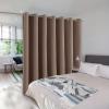 imageNICETOWN Wall Dividers for Rooms Sound Barrier Room Divider Curtain Screen Partition Function Thermal Blackout Patio Door Panel Sliding Door Insulated Curtain Dark Mallard 83ft Wide x 8ft LongCappuccino