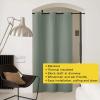 imageNICETOWN Wall Dividers for Rooms Sound Barrier Room Divider Curtain Screen Partition Function Thermal Blackout Patio Door Panel Sliding Door Insulated Curtain Dark Mallard 83ft Wide x 8ft LongGreyish Green