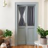imageNICEETOWN 100 Blackout Door Curtain Light Green Linen Blended Privacy French Short Door Curtain for Patio Sidelight Shade for Glass 25 x 40 inches 1 PanelCharcoal Gray
