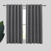 imageNICETOWN Grey Blackout Curtain Panels for Bedroom Thermal Insulated Grommet Top Blackout Draperies and Drapes for Basement 2 Panels W70 x L54inch Grey