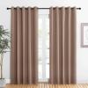 imageNICETOWN Window Draperies Blackout Curtain Panels Window Treatment Thermal Insulated Solid Grommet Blackout Drapes for Bedroom One Pair 60 by 84 inches Cappuccino