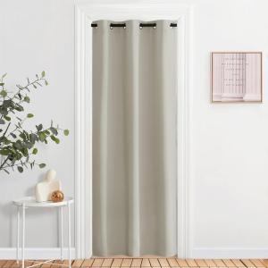 imageNICETOWN Wall Dividers for Rooms Sound Barrier Room Divider Curtain Screen Partition Function Thermal Blackout Patio Door Panel Sliding Door Insulated Curtain Dark Mallard 83ft Wide x 8ft LongNatural