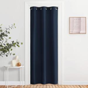 imageNICETOWN Wall Dividers for Rooms Sound Barrier Room Divider Curtain Screen Partition Function Thermal Blackout Patio Door Panel Sliding Door Insulated Curtain Dark Mallard 83ft Wide x 8ft LongNavy