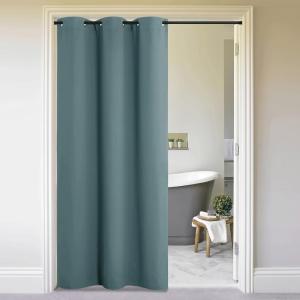 imageNICETOWN Wall Dividers for Rooms Sound Barrier Room Divider Curtain Screen Partition Function Thermal Blackout Patio Door Panel Sliding Door Insulated Curtain Dark Mallard 83ft Wide x 8ft LongGreyish Green