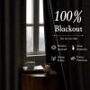 imageNICETOWN 100 Blackout Plaid Curtains 90 inches Long for Bedroom Rod Pocket ampamp Back Tab Brighton Windowpane Pattern Window Treatments for Living Room Taupe W52 x L90 2 PanelsTaupe