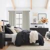 imageNICETOWN 100 Blackout Plaid Curtains 90 inches Long for Bedroom Rod Pocket ampamp Back Tab Brighton Windowpane Pattern Window Treatments for Living Room Taupe W52 x L90 2 PanelsGrey